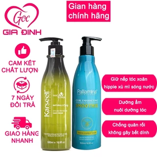 Gel bóp xoăn tóc kem giữ nếp tạo kiểu tóc xoăn lơi xoăn xù mì xoăn sóng Karseell 500ML