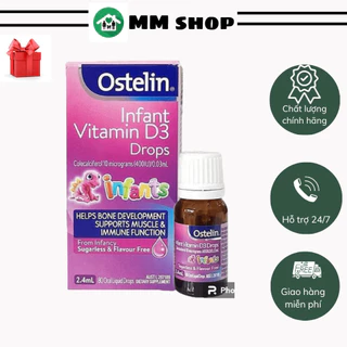 Vitamin D3 Drops Ostelin 2.4ml dạng giọt cho bé của Úc, D3 cho bé