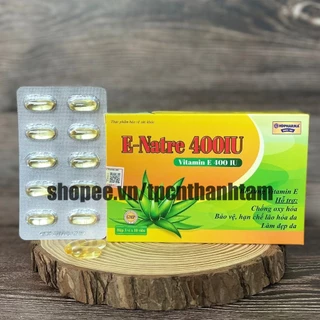 Viên uống đẹp da Vitamin E 400IU giúp làm trắng da, chống lão hoá, giảm nám, mờ thâm - Hộp 30 viên