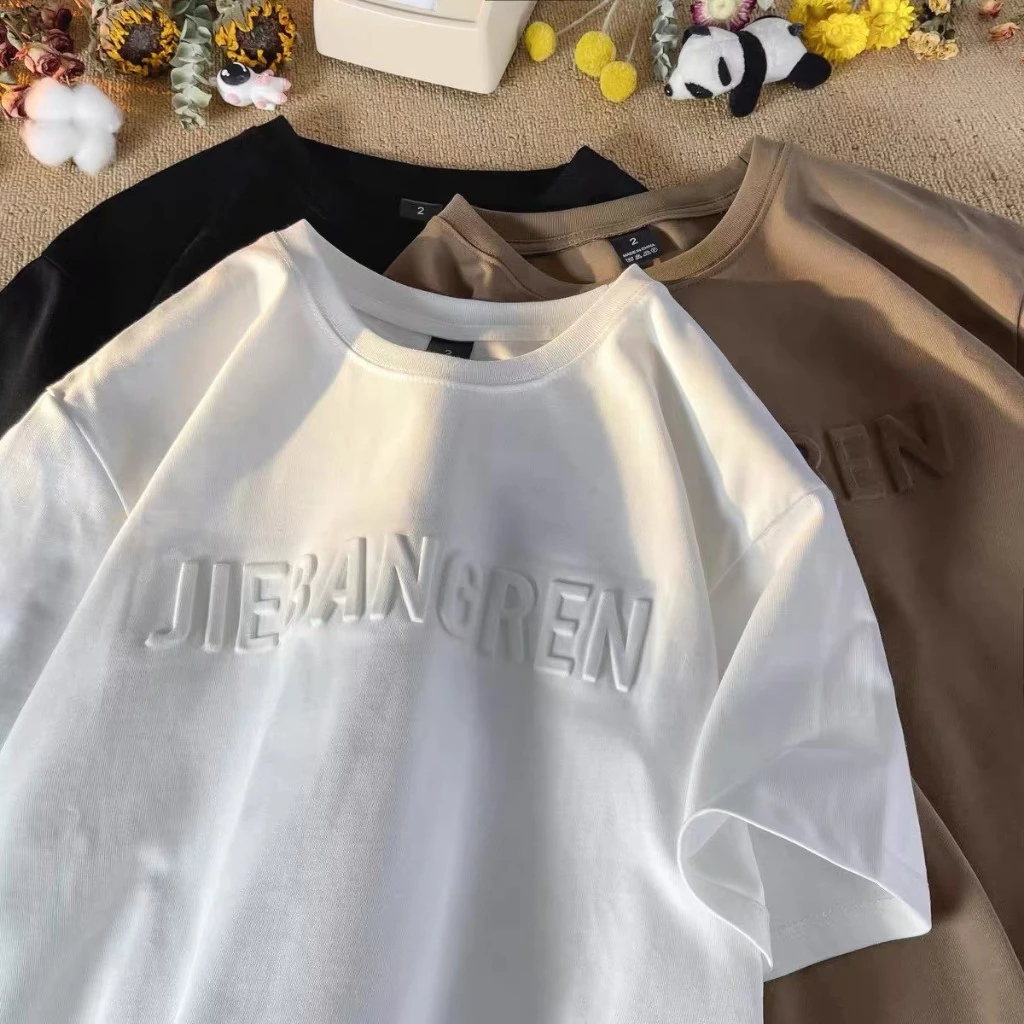 Áo thun Unisex JIEBANGREN  Áo phông nam nữ form rộng tay lỡ oversize chất liệu cotton dày dặn thoáng mát APT Unisex
