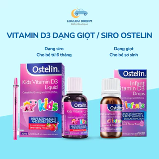 Vitamin D3 Ostelin Úc Kids Liquid / Drops dạng lỏng/giọt cho bé từ sơ sinh