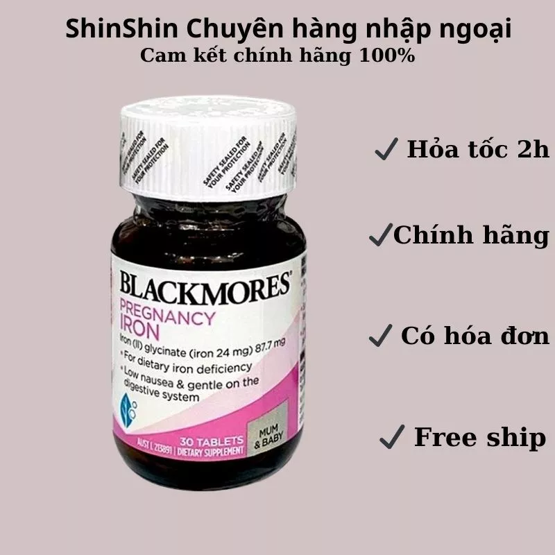 Viên Sắt Cho Bà Bầu Blackmores [MẪU MỚI] hàng nội địa 30v