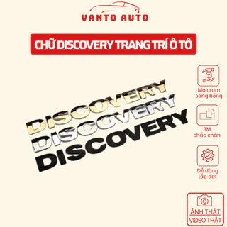 Bộ Tem Chữ Nổi DISCOVERY 3D Trang Trí Ô Tô