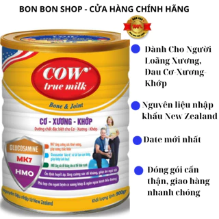 {Date mới}( QUÀ TẶNG}Combo 2 Lon Sữa Bột Cow True Milk Cơ-Xương- Khớp 900g-Dành Cho Người Loãng Xương, Đau Cơ-Xương-Khớp