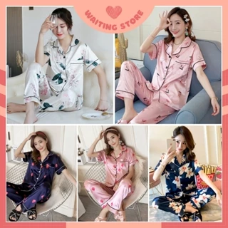 Pijama Lụa, đồ bộ nữ áo cộc quần dài nhiều màu vải đẹp sang trọng CDLP01