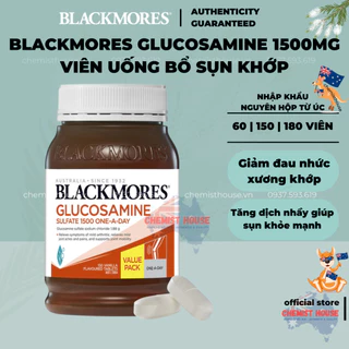 Viên uống hỗ trợ bổ sụn xương khớp Úc - Blackmores Glucosamine 1500mg giảm thái hóa đau khớp tăng dẻo dai 150 viên