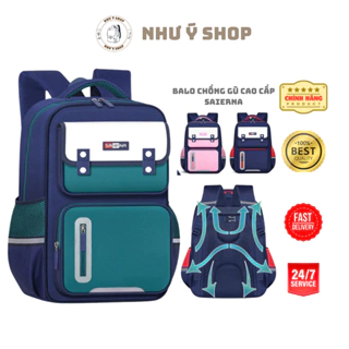 Balo Saierna Chống Gù Cao Cấp Cho Học Sinh Tiểu Học, Cặp Nhiều Ngăn, Chống Nước NHU Y SHOP - BLSA