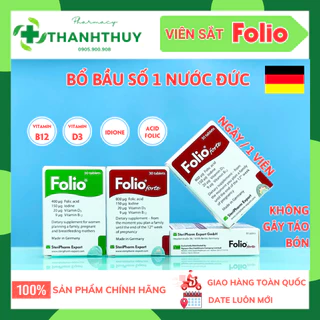 Folio Forte Viên Uống Bổ Sung Acid Folic Cho Mẹ Bầu Và Cho Con Bú Hộp 30 Viên - NHẬP KHẨU CHÍNH HÃNG CÔNG TY