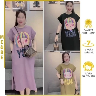 VÁY ĐẦM DÁNG SUÔNG HÌNH CÔ GÁI CHẤT THUN COTTON MỀM MÁT M699 - ĐẦM BẦU CỘC TAY MÙA HÈ MẶC ĐI LÀM ĐI CHƠI ĐẸP FREESIZE