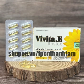 Viên uống đẹp da Vitamin E 4000mcg, tinh dầu lô hội làm đẹp da, chống lão hóa - Hộp 30 viên