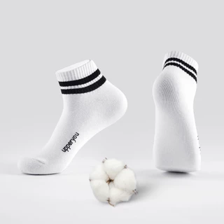 Tất Vớ Nam Nữ Cổ Ngắn Kẻ Sọc V-Sock Cotton Tự Nhiên Năng Động Cá Tính Mềm mại Thoáng Khí Êm Ái - BSF2002