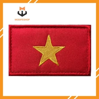 Patch velcro vải thêu cờ Việt Nam dán nón, ba lô 511, túi xách... Sticker có mặt bông để dán hoặc may vào - Modife Shop