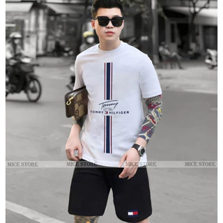 Bộ Cộc Thun TOMMY Hilfiger Vải Cotton, Bộ Thom vải thông hơi thoáng mát, logo thêu sắc nét