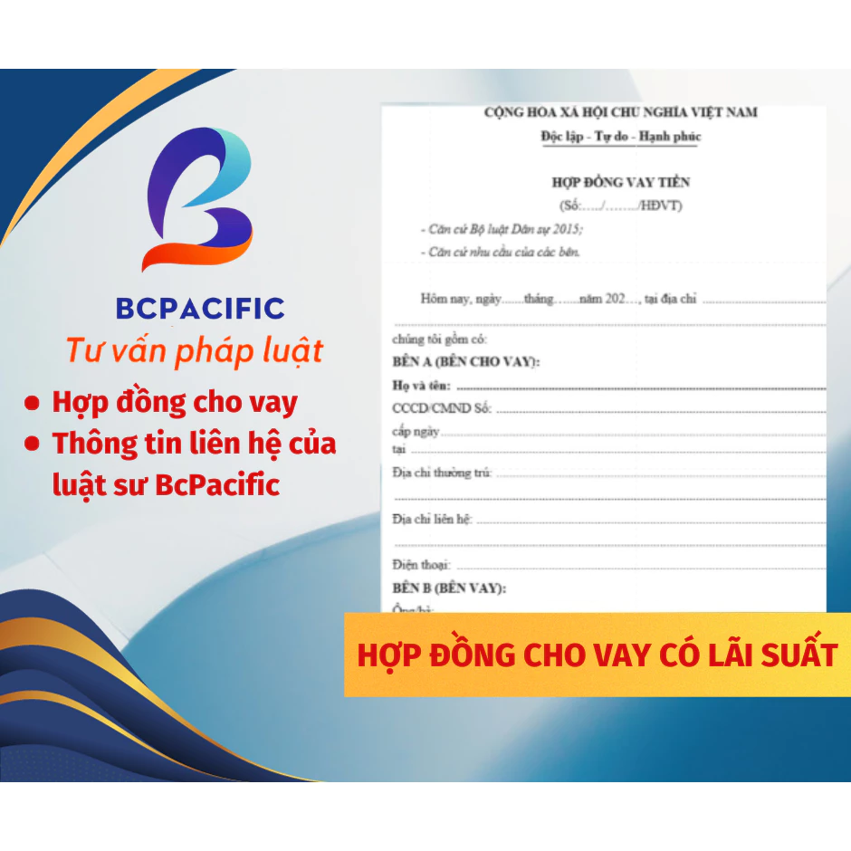 Hợp đồng vay nợ (BẢN CHUẨN)