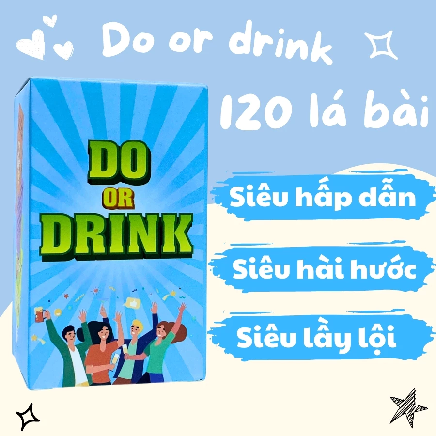 Bộ bài Do or Drink -  Drinking Game Làm hay Uống uống rượu cho cặp đôi nhóm bạn