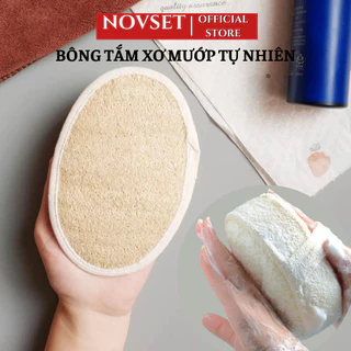 Bông Tắm Xơ Mướp Tự Nhiên NOVSDET Tẩy Da Chết, Massage Cơ Thể, Giảm Mụn - Bông Tắm Tạo Bọt Xà Phòng Làm Sạch Da