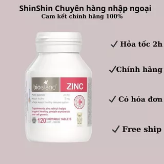 Viên uống bổ sung Kẽm Bio Island Zinc 120 viên Úc [CHÍNH HÃNG] hỗ trợ cho bé