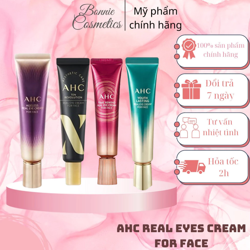 AHC Real Eyes Cream For Face - Kem Giảm Thâm & Nếp Nhăn Vùng Mắt