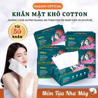 Khăn Mặt Khô Kagami Dùng 1 Lần An Toàn Cho Da Không Chất Huỳnh Quang Lau Đa Năng