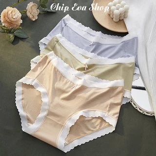 Quần lót nữ cotton thun lụa cao cấp thoáng mát viền đẹp lưng cao đẹp sang 07