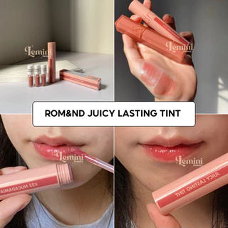 (CHAI CHIẾT) Son bóng Juicy Lasting tint Romand siêu lì, căng mọng môi Hàn Quốc