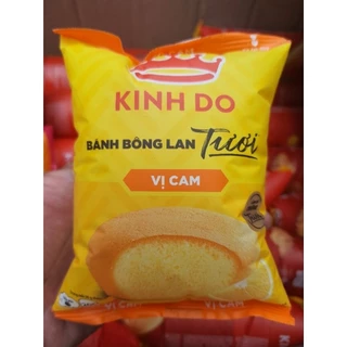 Bánh Bông lan Tươi Kinh Đô vị Cam 55G ( pack 10 cái)