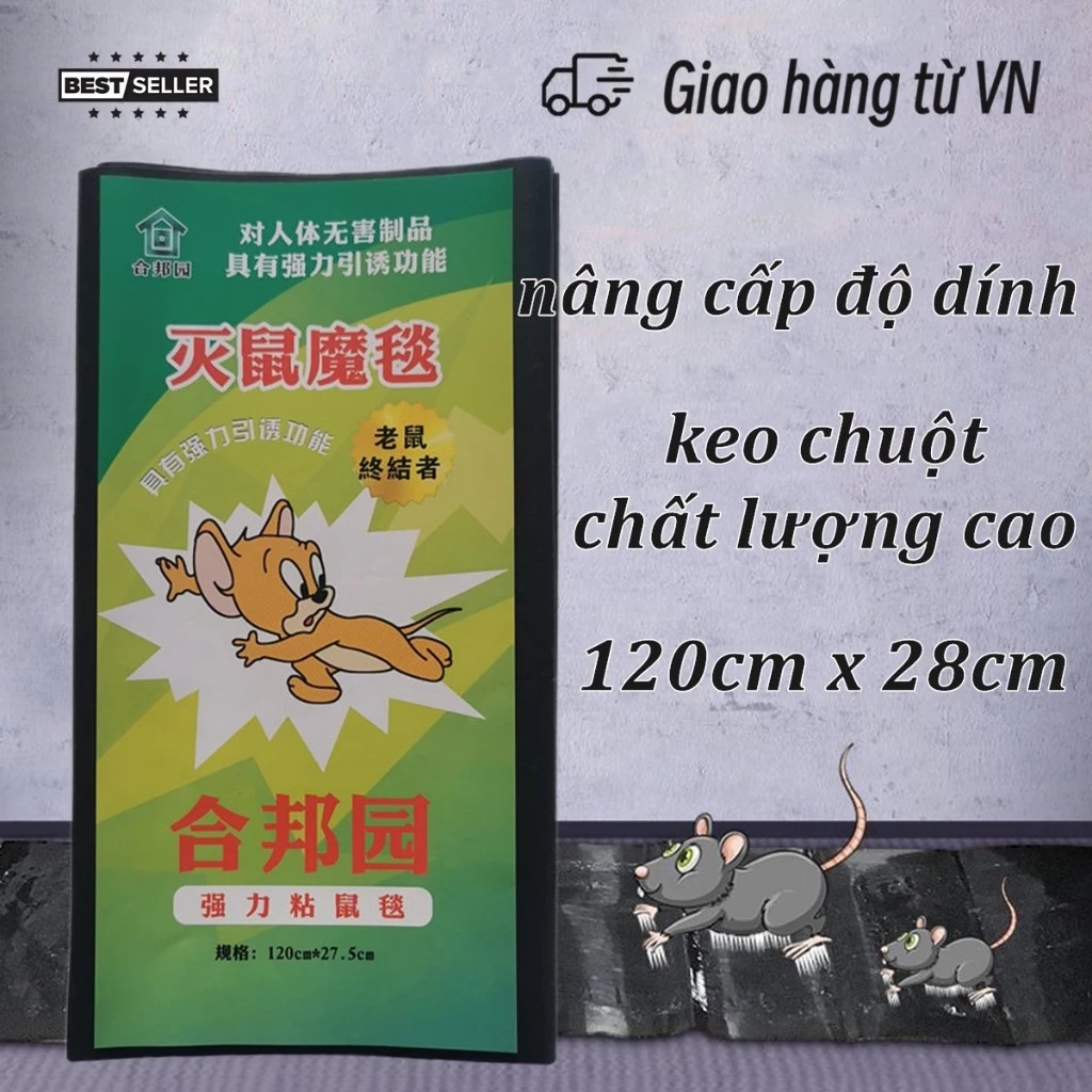 Dán mạnh để bắt chuột Bẫy chuột an toàn và tiện lợi cho gia đình 120 x 28cm