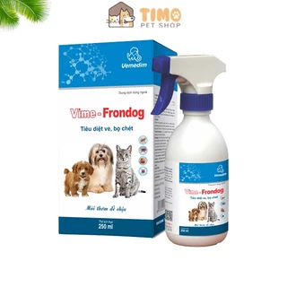 Chai xịt ve rận cho chó mèo Vemedim FRONDOG - Diệt ve, bọ chét ở chó, mèo (Chai 300ml)