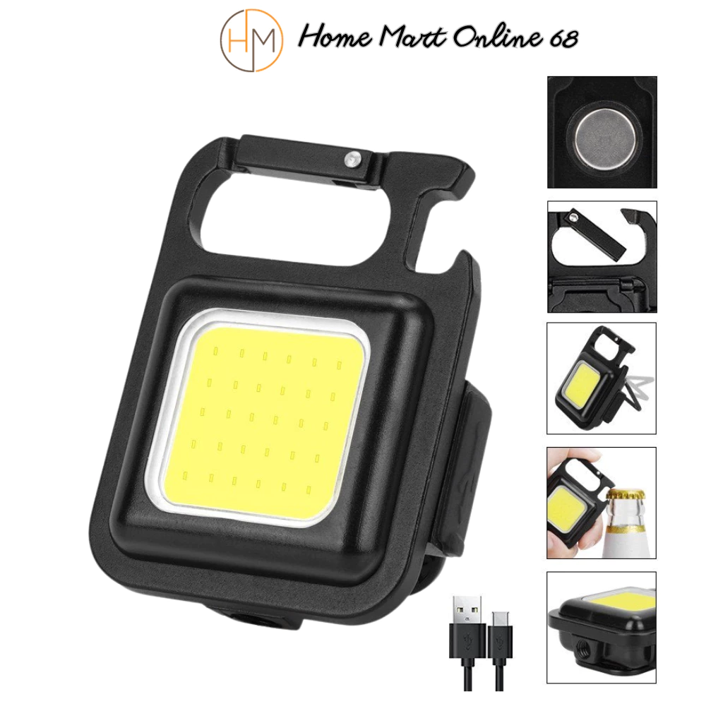 Đèn LED Kèm Móc Khóa Sạc USB Tiện Dụng