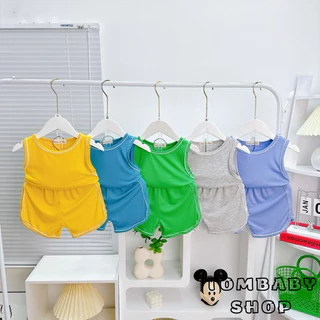 BL06 (8-26kg) BỘ BA LỖ TRƠN THUN LẠNH MINKYMOM CHO BÉ