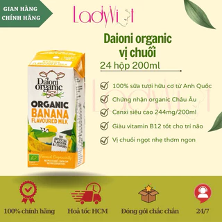 24h Sữa Daioni organic vị chuối 200ml - date xa