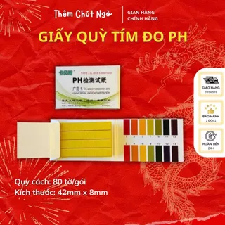 Giấy Quỳ Tím Thử Độ Ph Thang Đo Từ 1 Đến 14 - 80 Miếng Kèm Bảng Màu