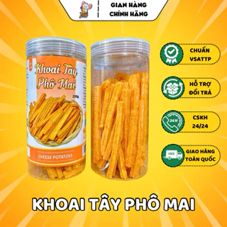 Khoai Tây Que Lắc Bột Phô Mai Thơm Ngon - Lon 200g - Đồ Ăn Vặt