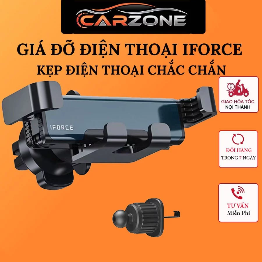 Giá Đỡ Điện Thoại Ô Tô iFORCE , Kẹp Khe Cửa Gió Điều Hòa, Chống Rung, Thích Hợp Cho Các Loại Xe