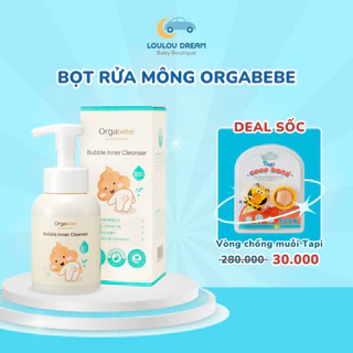 Dung dịch vệ sinh Orgabebe tạo bọt - Rửa mông hữu cơ Orgabebe lành tính khử mùi dịu nhẹ cho bé