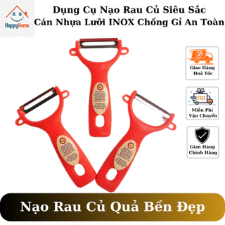 Nạo rau củ đa năng siêu sắc, dao nạo củ quả cán nhựa lưỡi inox bền đẹp chống gỉ an toàn cho sức khoẻ