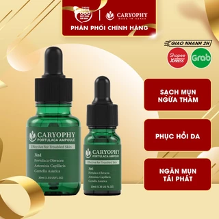 Tinh Chất Giảm Mụn, Làm Dịu, Phục Hồi Da Chiết Xuất Rau Má Ngải Cứu Caryophy Portulaca Ampoule