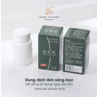 Nước rửa bạc chai 40ml sáng như mới Moon Silver - Nước tẩy trang sức nữ tiện dụng tại nhà