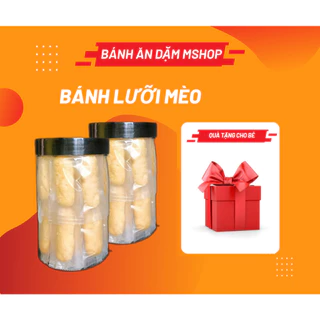 [Có quà] BÁNH QUY LƯỠI MÈO CƠM DỪA - Bánh ăn dặm handmade M'shop