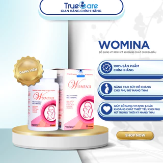 Viên uống Womina bổ sung Vitamin và Khoáng chất cho bà bầu, hộp 30 viên | Dược phẩm TRUECARE