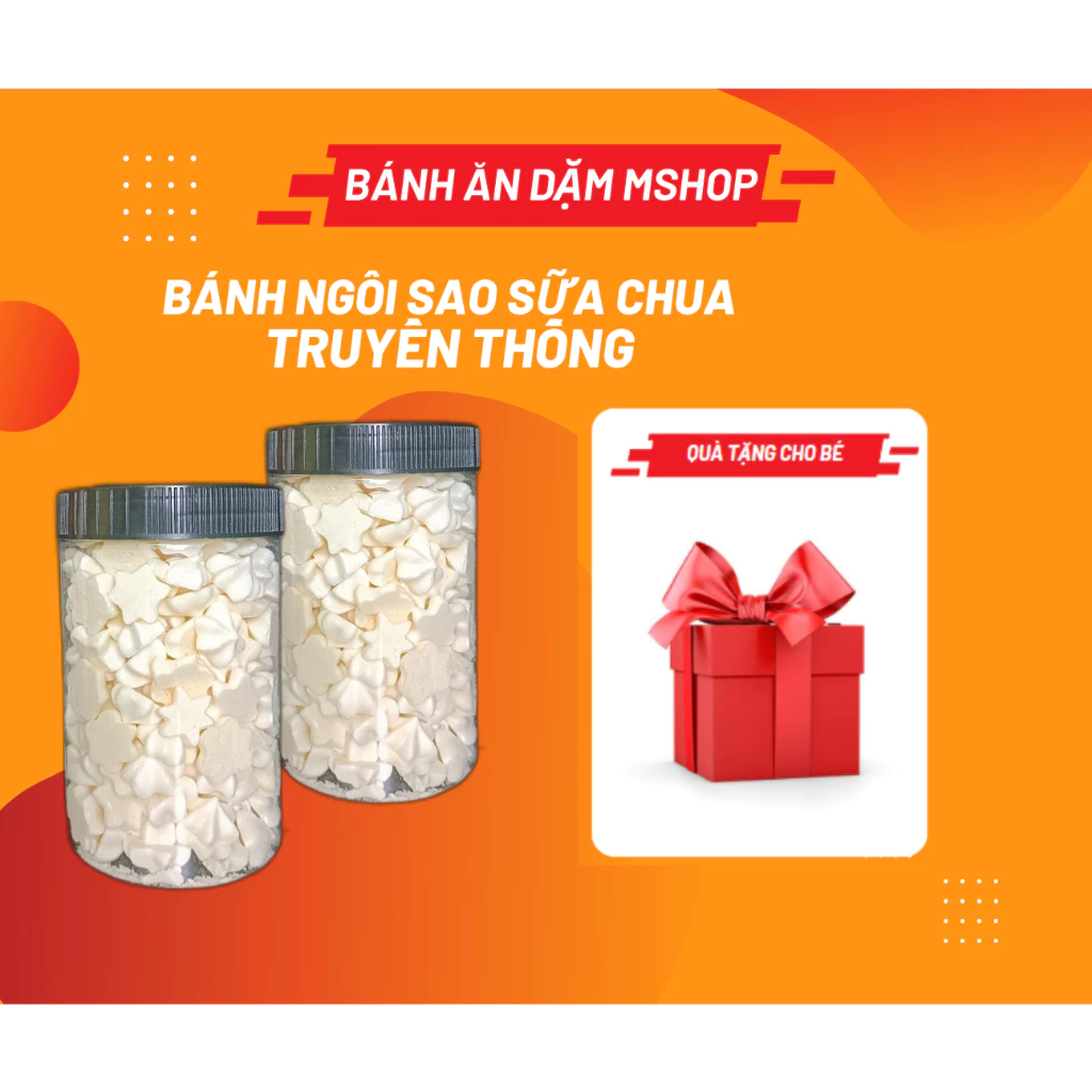 [Có quà] SỮA CHUA KHÔ - VỊ TRUYỀN THỐNG - Bánh ăn dặm handmade M'shop cho bé từ 5-6 tháng