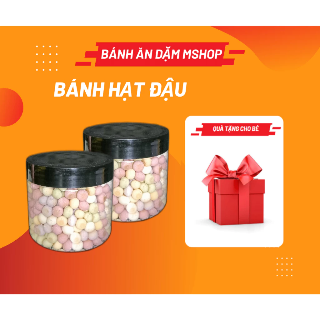 [Có quà] BÁNH ĂN DẶM HẠT ĐẬU RAU CỦ - Bánh ăn dặm handmade Mshop dành cho bé từ 5-6m+