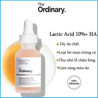 The Ordinary Tẩy Da Chết Mụn Đầu Đen Tinh Chất Lactic Acid 10%+ HA Mực Toner Serum tẩy tế bào chết sáng da 30ml