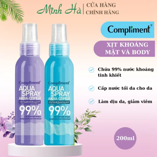 Xịt khoáng dùng cho da mặt và cơ thể Compliment Cooling Aqua Spray 200ml cấp ẩm da