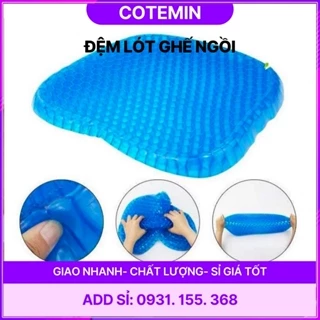 Đệm ghế ngồi 3D thông minh silicon thoáng khí đệm gel tổ ong cho ghế văn phòng ô tô cao cấp COTEMIN