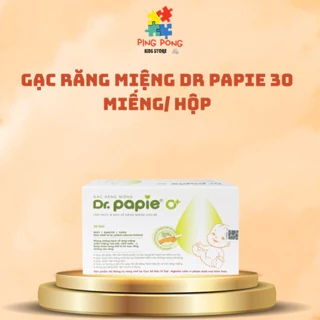 Gạc Rơ Lưỡi Dr.Papie Tiêu Chuẩn 5SAO, Làm Sạch Răng, Lưỡi, Nướu và Khoang Miệng Cho Bé - 30Gói/Hộp