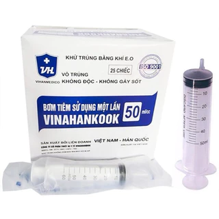 Bơm kim tiêm - Bơm ăn 1ml/3ml/5ml/10ml/20ml/50ml VINAHANKOOK [Lẻ]