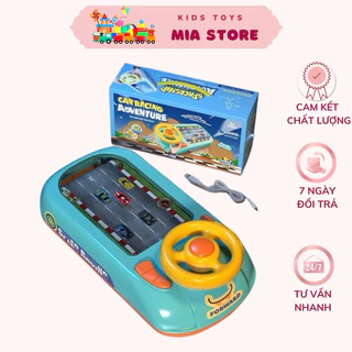 Đồ chơi đường đua ô tô, oto cho bé tự lái bằng vô lăng có màn hình điện tử mô phỏng 3D Mia Store