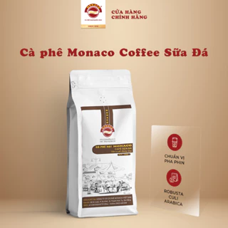 Túi Cà phê Monaco Coffee Sữa Đá (1kg) - Cà phê rang mộc pha phin nguyên chất 100% từ Monaco Coffee