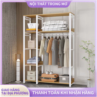 Kệ Treo Đồ Đa Năng Kệ Tủ Quần Áo Không Cánh Cửa Kệ Treo Đồ Nhiều Mẫu Đa Dạng An Toàn Với Lớp Sơn Tĩnh Điện